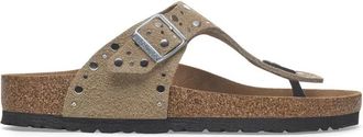 Birkenstock Klassieke Gizeh Sandalen Beige - Dames - Slippers - Beige - 40 EU - Leer - Schoenen