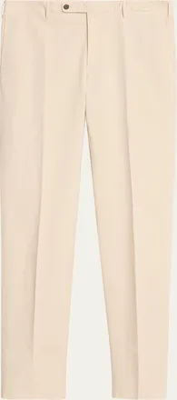 Incotex Mens Pressed-Crease Cotton Trousers