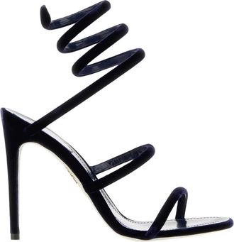 Rene Caovilla Cleo 105 Sandalen - Dames - Sandalen met hakken - Blauw - 37 EU - Schoenen