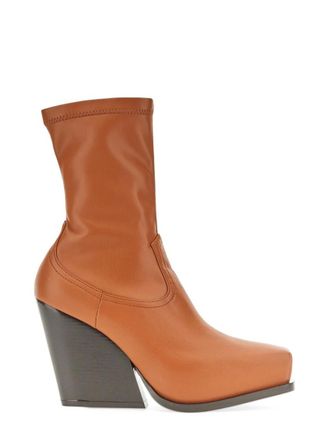 Stella McCartney Brown Zip Boots