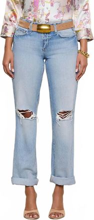 L'agence Low-Rise Slouch Jeans In Fontana Destruct
