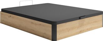 Vente-Unique Somier con arc&oacute;n 120 x 200 cm - Natural claro y negro - NAMOSI de YSM&Eacute;E