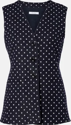 Max Mara Polka-dot jersey vest