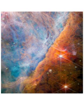 Empire Art Direct Shimmering Orion Nebula Free-Floating Reverse Printed Tempered Glass Wall Art