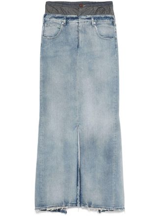 Maison Margiela Womens Maxi Denim Cotton Skirt