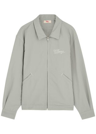 Cherry Los Angeles Logo-embroidered Shell Jacket - Grey - XL