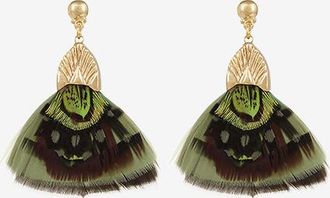 Gas Bijoux Federbesetzte Ohrclips Plumette