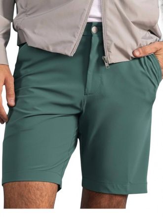 Ballin Techno Ultimate Performance Casual Short - Drummond Traditional Fit In Mineral Green