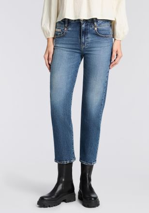 Herrlicher 5-Pocket-Jeans HERRLICHER Breezy Cropped Denim, Damen, Gr. 26, N-Gr, happy blau, Denim/Jeans, Obermaterial: 99% Baumwolle, 1% Elasthan, straight fit 7