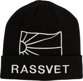 Rassvet logo-embroidered beanie - men - Acrylic - One Size - Black
