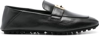 Fendi Baguette leather loafers - women - Calf Leather/Rubber/Calf Suede/Nappa Leather - 40 - Black