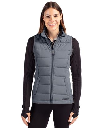 Cutter & Buck Evoke Hybrid Softshell Recycled Womens Full Zip Vest
