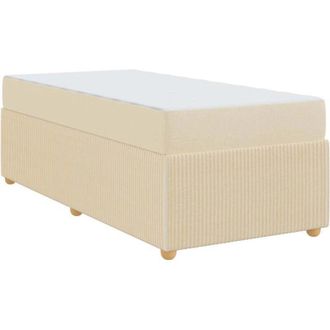 vidaXL Estructura De Cama Con Colch&oacute;n Crema 100 X 200 Cm Tela Vidaxl