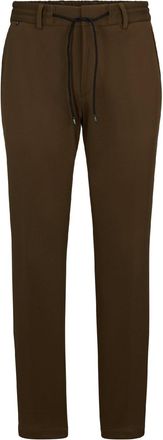 HUGO BOSS Mens Geniusj Solid Patterned Straight Leg Trousers in Open Green - Size 36 (Waist)