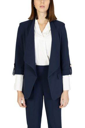 Rinascimento Rinascimento Womens Tailored Blazer 34 Sleeves - Dark Blue - Size Small