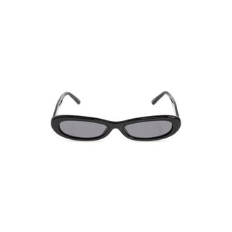 The Attico Accessoires, Dames, Zwart, ONE Size, Elongated Oval Zonnebrillen