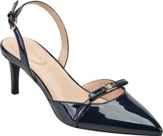 Bandolino Pracen Slingback Pointed Toe Pump in Dark Blue at Nordstrom, Size 9.5