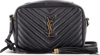 Saint Laurent Lou Camera Bag Matelasse Chevron leren kleine crossbodytas - Zwart