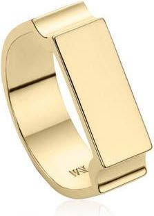 Monica Vinader Wide Signature Ring in Dnu/yellow Gold at Nordstrom Rack, Size 5.5