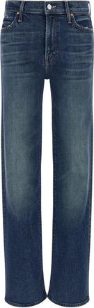 Mother The Kick It Jeans - Dames - Regular Fit Jeans - Blauw - W27 - Katoen - Jeans