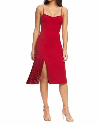 Dress The Population Rory Dress In Garnet