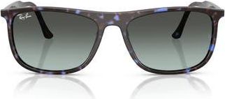 Ray-Ban 61mm Polarized Gradient Rectangular Sunglasses in Blue Havana at Nordstrom Rack