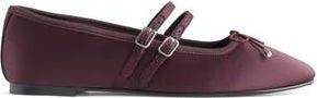 Madewell The Greta Double Strap Ballet Flat in Dark Plum at Nordstrom Rack, Size 10.5