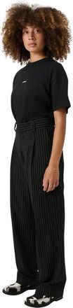 Soulland Aidan broek - Dames - Wijde Broeken - Zwart - M/L - Wol - Broeken