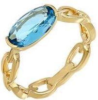 Bony Levy 18K Yellow Gold Oval Blue Topaz Ring at Nordstrom Rack, Size 6.5