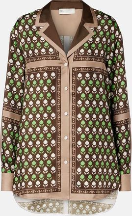 Tory Burch Printed silk twill shirt