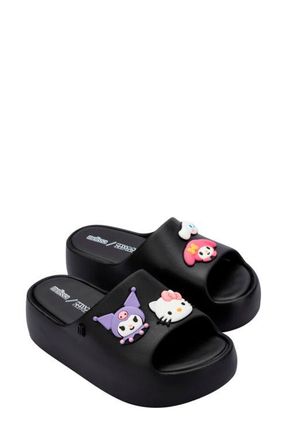 Melissa x Hello Kitty and Friends Platform Slide Sandal in Black at Nordstrom, Size 10