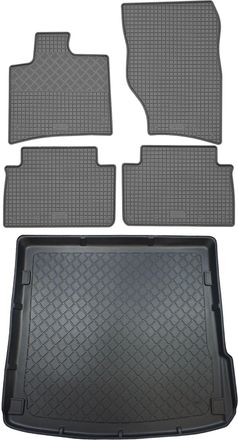 OEM Audi Q7 4l Suv (5 Puertas) De Marzo De 2006 A Mayo De 2015. Juego De Alfombrillas De Goma Para Coche Y Alfombrilla Para Maletero