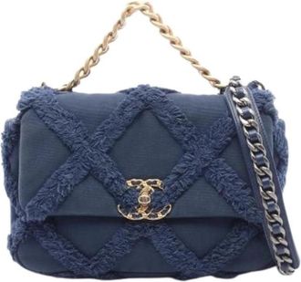 Chanel Pre-owned Canvas Shoulder Bag - Dames - Vintage Schoudertas - Blauw - ONE Size - Vintage