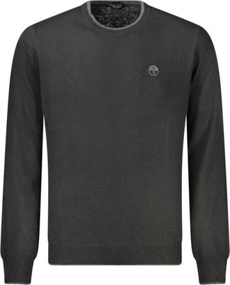 North Sails Truien & Vesten, Heren, Zwart, 2Xl, Wol, Zwarte wollen herentrui