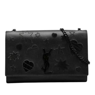 Saint Laurent Pre-owned Kate Crossbody Tas - Dames - Pre-owned - Zwart - Maat: ONE Size Leer