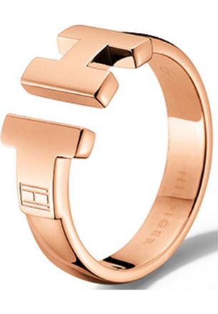 Tommy Hilfiger Womens 2700862B Ladies Ring - Rose Gold Stainless Steel - Size O 1/2