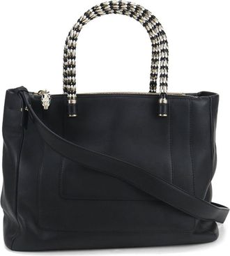 Bulgari Black Leather Tote Bag (Pre-Owned)