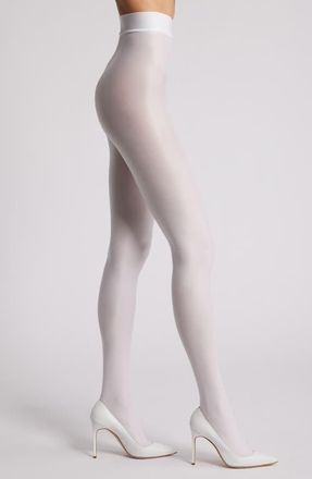 High Heel Jungle Liquid Metal High Waist Tights in Silver at Nordstrom