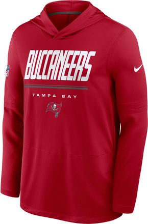 Nike Tampa Bay Buccaneers Sideline Nike Mens Dri-FIT NFL Long-Sleeve Hooded Top in Red | 03B9959Z8B-TG4