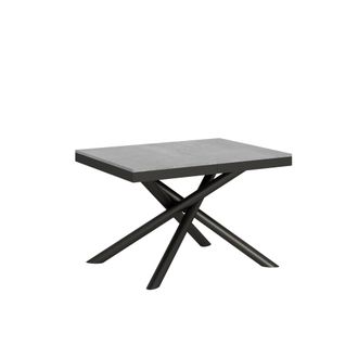 Itamoby Mesa extensible 90x120/224 cm efecto madera gris cemento, hierro