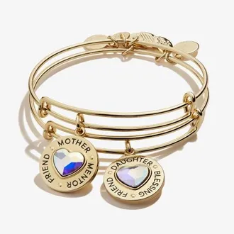 Alex and Ani Mother Daughter Charm Bangles, Set of 2 in Gold at Nordstrom