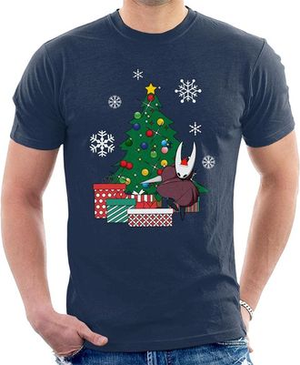 Cloud City 7 Hornet Around The Christmas Tree Hollow Knight Mens T-Shirt Navy Blue