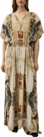 Rodebjer Kimberly Print Dress In Beige