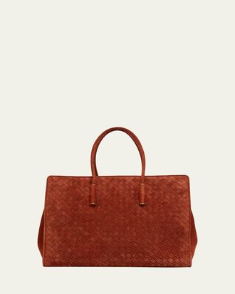 Bottega Veneta Barbara Medium Suede Tote Bag