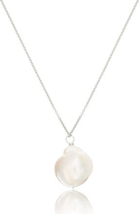 Lily & Roo Solid White Gold Extra Large Baroque Pearl Necklace