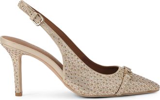 Kurt Geiger Womens Kingsley Slingback Heel Heels - Gold Fabric - Size UK 7