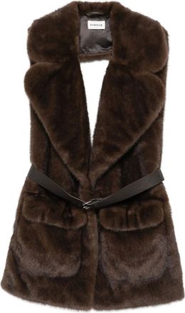 P.A.R.O.S.H. Gilet con cintura - Marrone