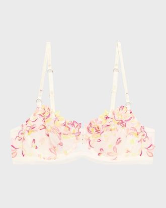 Lise Charmel Folie D & apos;Ete Floral-Embroidered Demi Bra