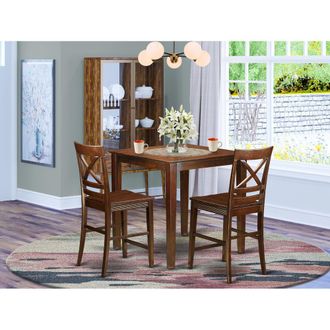 East West Furniture 3 Pc Dining counter height set - counter height Table and 2 Kitchen bar stool