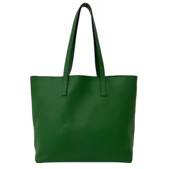 Prada Green Leather Shoulder Bag Tote Bag (Pre-Owned)